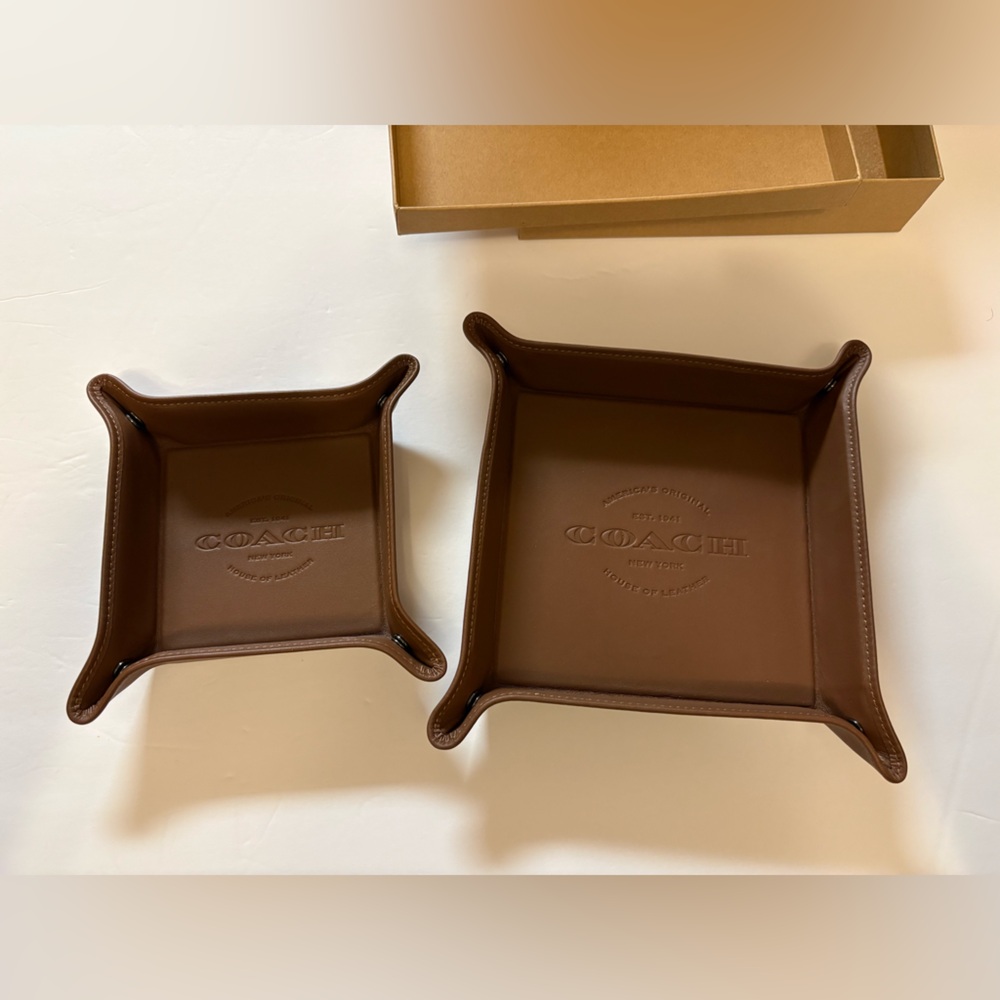 Coach brown Leather boxed valet set Accessory - Picture 4 of 10